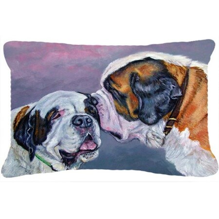 Carolines Treasures Carolines Treasures 7332PW1216 Saint Bernard Whisperear Fabric Decorative Pillow 7332PW1216